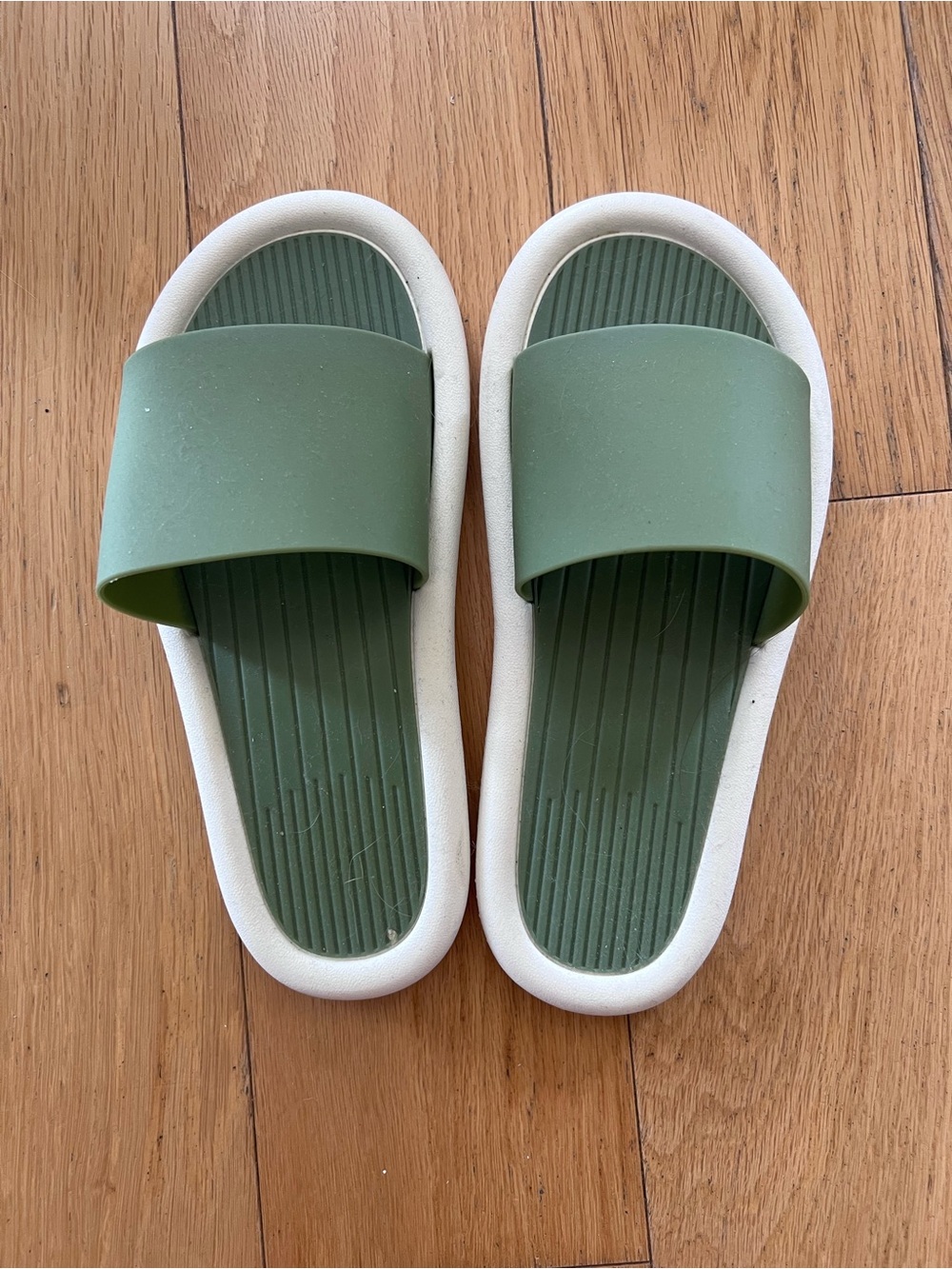 Olive Green Slide Sandals